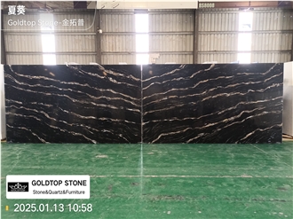 Elegant Titanium Satin Quartz Slabs