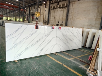 Premium Volakas Quartz Slab For Luxury Spaces Quartz Tiles
