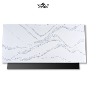 White Quartz Slab 5004 Brittanicca For Hotel