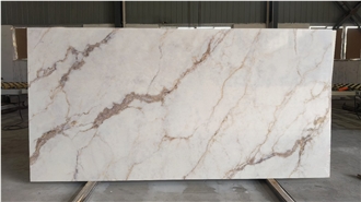 Artificial Calacatta Gold Printed Quartz Slabs