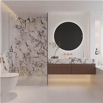 1600*3200 PURE White Matt Porcelain 1.2Cm Bathroom Design