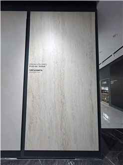 1600*3200 Travertine Beige Mold 1.2Cm Porcelain Slabs