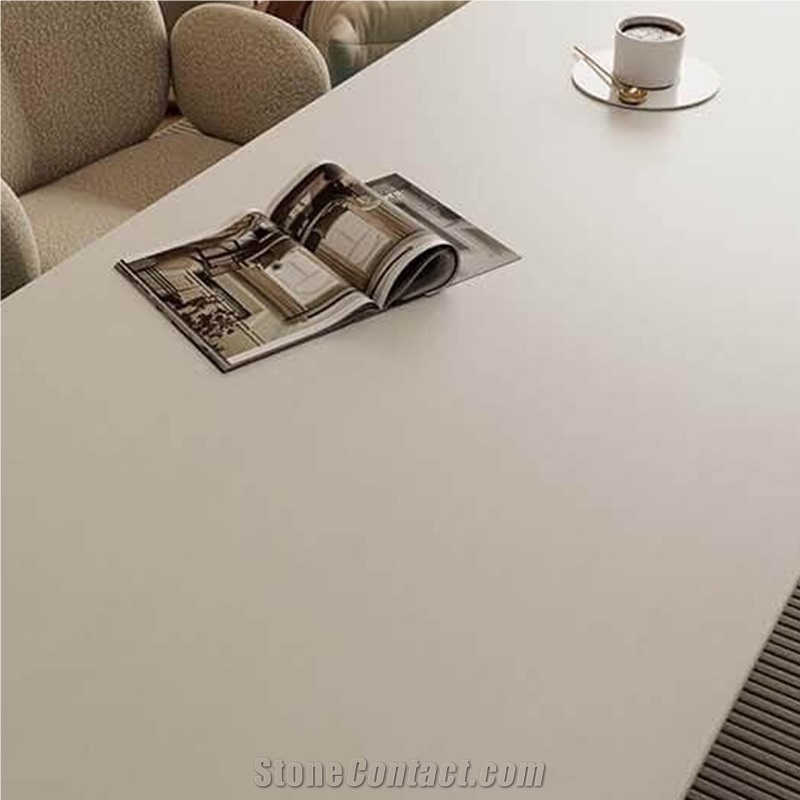 CEMENT White Honed 1.2Cm Sintered Stone Table Tops