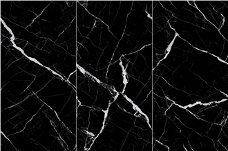 Chinese Nero Portoro Black Glossy 1.2Cm Porcelain Tiles