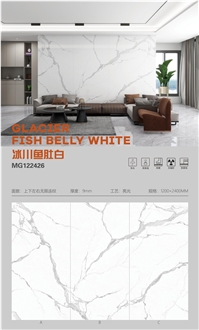 Artificial Calacatta Sintered Stone Slabs Glossy Wall Floor