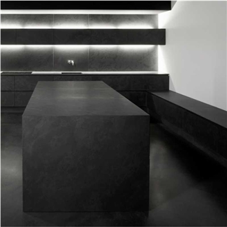 Preta Ardosia Brazilian Black Slate Kitchen Island Top