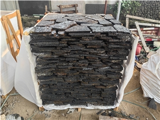 Black Lava Stone Flagstone Crazy Pavers