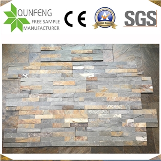 China Natural Multicolor Split Stone Slate Wall Panel