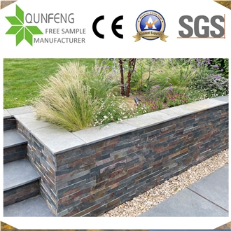 China Natural Multicolor Split Stone Slate Wall Panel