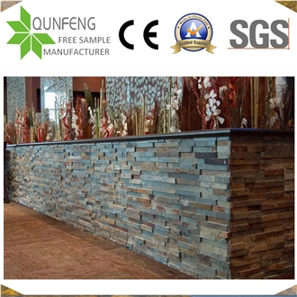 China Natural Multicolor Split Stone Slate Wall Panel