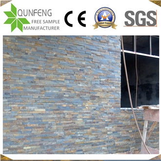 China Natural Multicolor Split Stone Slate Wall Panel