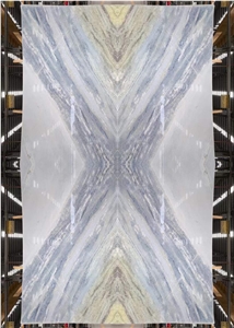Brazil Crystal Blue Luxury Slab Marble