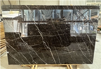 Nero St. Laurent Marble Black Gold Marble Slab  Tiles