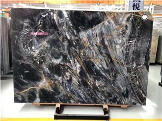Louis Gray Agate Marble Slabs China Black Stone Tile