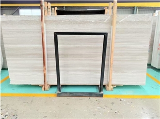 White Wooden Marble Slabs China Serpeggiante Tile