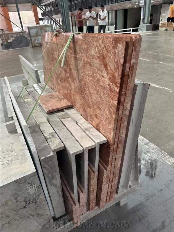 GOLDTOP 2025 New Product Milan Red Marble Slabs