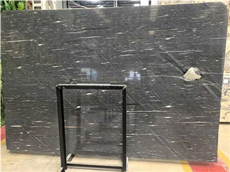Black Silk Granite Slabs - Polished 18Mm Thickness