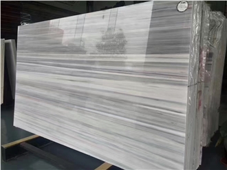 China Star Sand White Grey Vein Marble Slabs