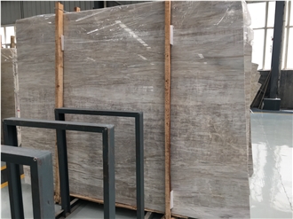 Eurasian White Wood Marble Slabs