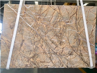 Rainforest Brown Marble Slabs