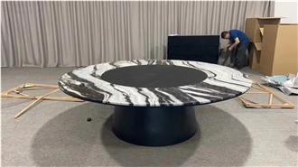 Solid Classic Light Travertine Table