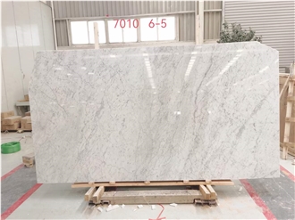 Carrara White Marble Slabs, Elegant Veins Architectural Use
