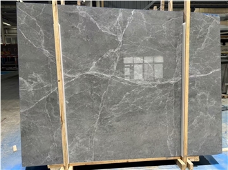 Hermes Grey Marble Slabs Linear Textures Architectural