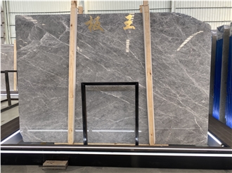 Hermes Grey Marble Tiles Polished Surface Commercial Project