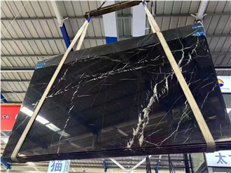 Hot Sale China Nero Marquina Marble Slabs Tile Factory Price