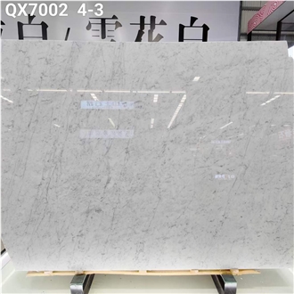 Italy Carrara White Marble Slabs Smooth Surface