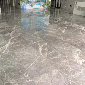 Natural Hermes Grey Slab Tiles Subtle Veining Home Decor