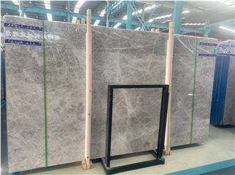 Natural Silver Galaxy Marble Slab Tiles Fashionable Style