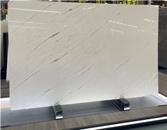 Natural Sivec White Marble Slab Tiles Flooring