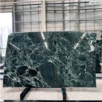 Verde Alpi Thin Marble Slabs Emerald Hue High-End Decor
