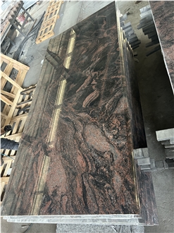 Polished Indian Aurora Granite Slabs