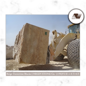 Isfahan Varton Petro Beige Travertine Blocks
