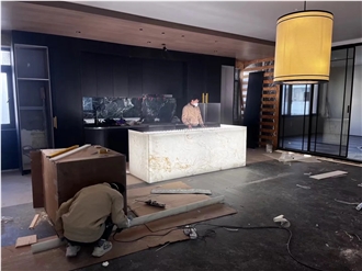 Luxury Natural Backlit Translucent Onyx Countertop