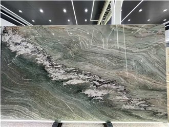 Luxury Natural Stone Green Quartzite Slabs