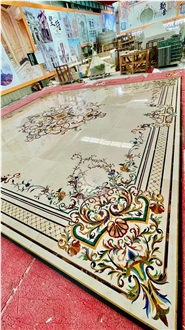 Natural Marble Floor Waterjet Medallion Pattern Facotry