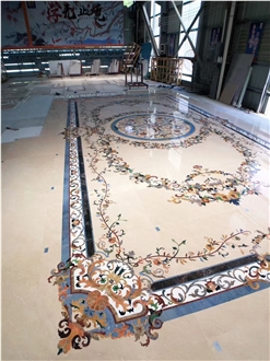Natural Marble Waterjet Medallions Polished Pattern Products