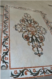 Popular Design Water Jet Inlay Medallions For High End Villa