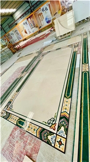 Special Flooring Design Waterjet Medallion For Luxury Villa