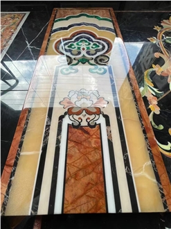 Supply Polished Marble Waterjet Medallions Flooring Pattern