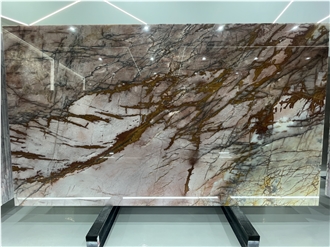 Brazil Juliet Crystal Quartzite Slabs For High-End Decor