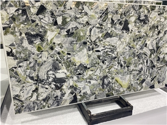 China Ice Cold Jade Green Marble Stone Tiles Slabs