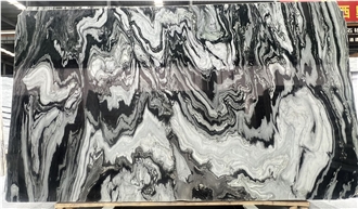China Panda White Marble Slabs For Interior Use