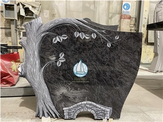 Bahama Blue Granite Tree Monuments