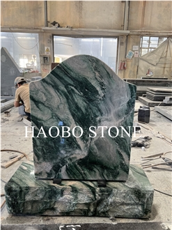 Haobo Stone Norway Green Serp Top Headstones