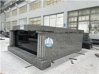 Mausoleum Light Grey With Black Door