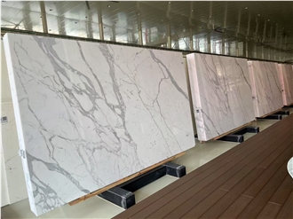 Elegant Calacatta White Marble Slabs For Exquisite Design